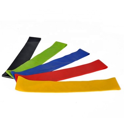 Custom colorful silicone rubber sports yoga elastic resistance bands