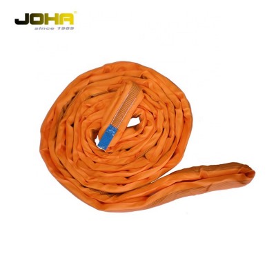 Sf 6:1 7:1 8:1 orange color 100% polyester wll 10t polyester round sling