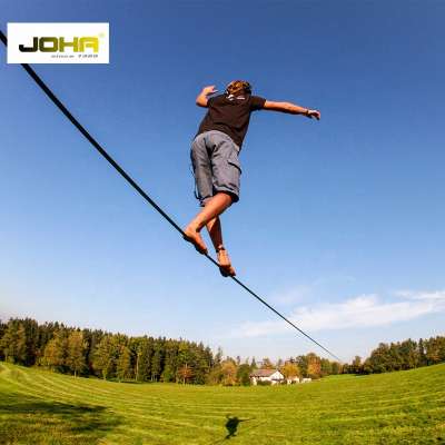 Outdoor Sports Polyester Webbing   Slackline With Ratchet and Loops for balance game